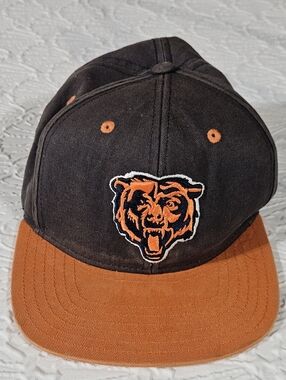 NFL Youth Chicago Bears Black Hat with Orange Accents Snap Back